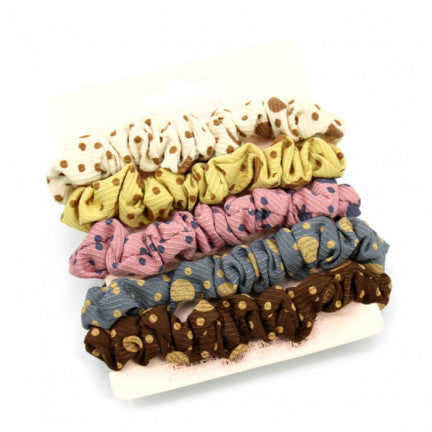 Polka Dot Fashion Scrunchies (variety pack)